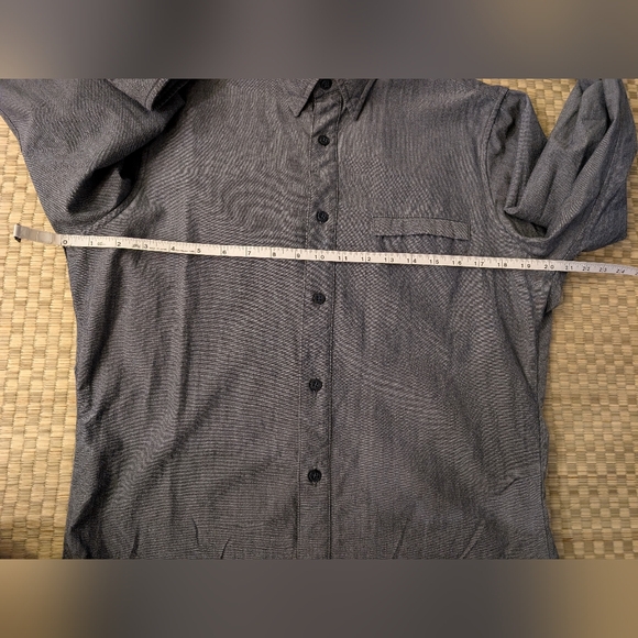 SOLD OUT Outlier Merino/Co Pivot Button Up Shirt Gray Men's Size L Made in USA - Picture 5 of 6